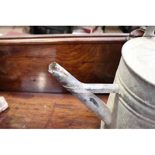 407 - French gal metal watering can, approx 42cm H x 47cm W