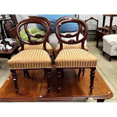 416 - Four antique balloon back chairs (4)