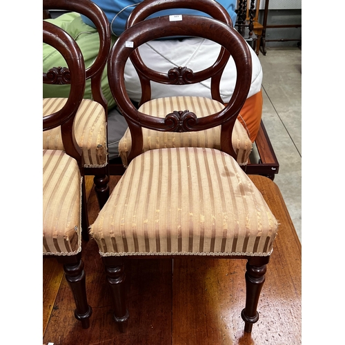 416 - Four antique balloon back chairs (4)