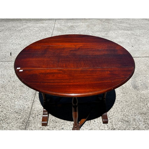 418 - Vintage drop side table. approx  74 cm H 105 cm D 47 cm W (106 cm W extended)