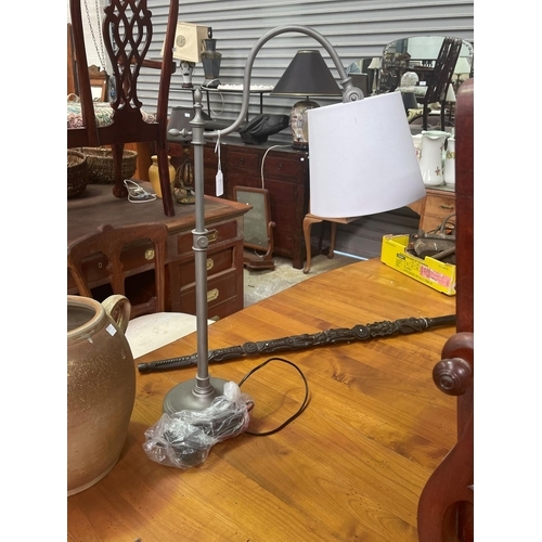 421 - New swan neck adjustable lamp, approx 74cm H