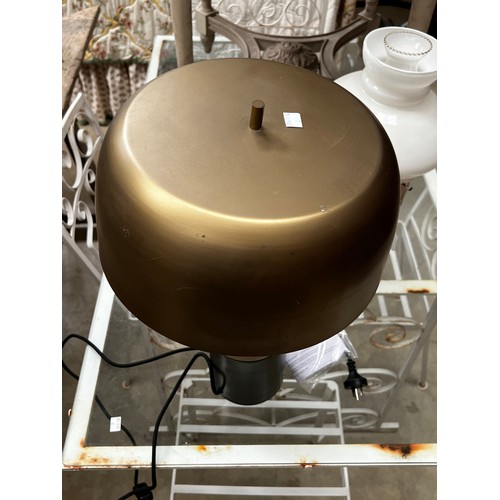 452 - New metal mushroom lamp, approx 52cm H