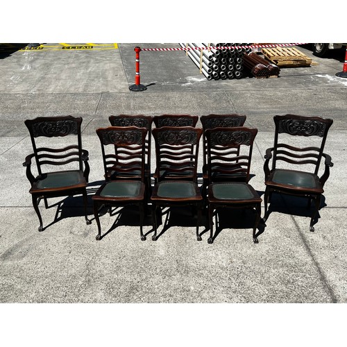 465 - Set of eight antique Beard & Watson American style country chairs (8)