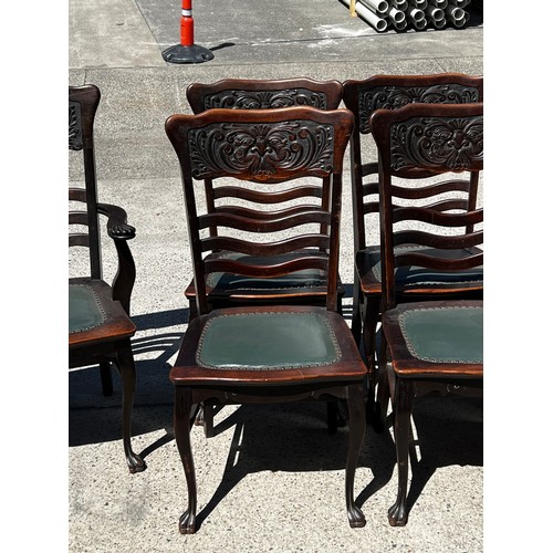 465 - Set of eight antique Beard & Watson American style country chairs (8)