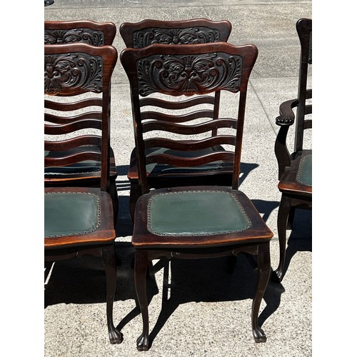 465 - Set of eight antique Beard & Watson American style country chairs (8)