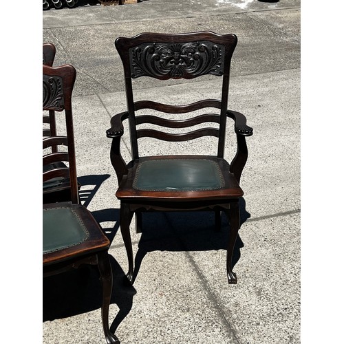 465 - Set of eight antique Beard & Watson American style country chairs (8)