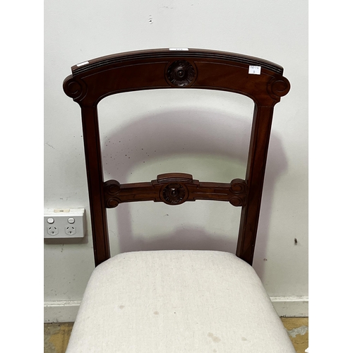 468 - Antique mahogany turned leg dining chair