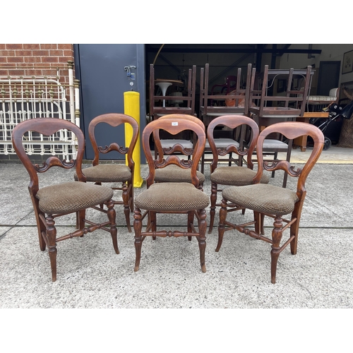 475 - Set of six antique cottage chairs (6)