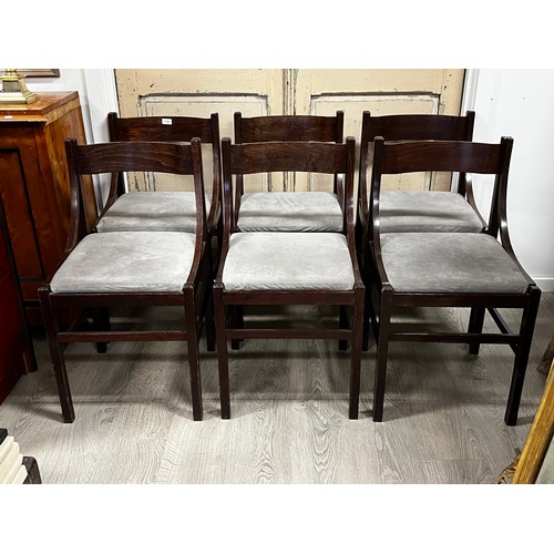 481 - Set of six mid century Italian dining chairs, circa 1950's, in the manner of Ico Parisi (6)