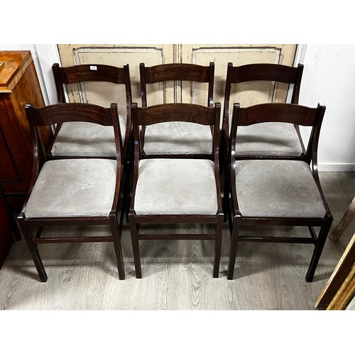 481 - Set of six mid century Italian dining chairs, circa 1950's, in the manner of Ico Parisi (6)