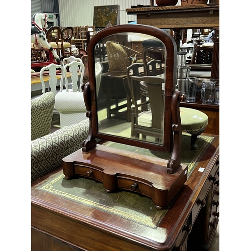 509 - Antique toilet mirror, approx 65cm H x 51cm W x 23cm D