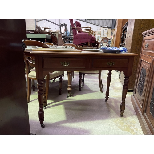 510 - Antique pine turned leg washstand base, approx 78cm H x 108cm W x 47cm D