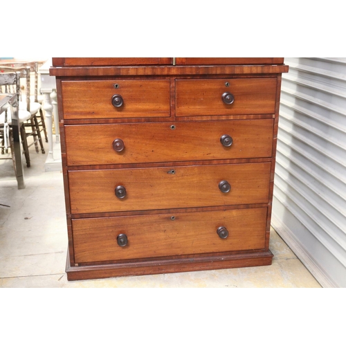 566 - A 19th century Australian cedar five drawer Chest with a later 