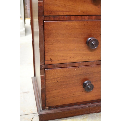 566 - A 19th century Australian cedar five drawer Chest with a later 
