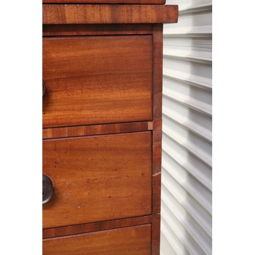 566 - A 19th century Australian cedar five drawer Chest with a later 