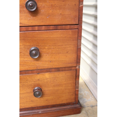 566 - A 19th century Australian cedar five drawer Chest with a later 