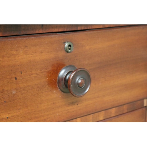 566 - A 19th century Australian cedar five drawer Chest with a later 