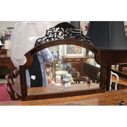 614 - Antique Victorian burr walnut mirrored back parlour cabinet, approx 170cm H x 135cm W x 43cm D
