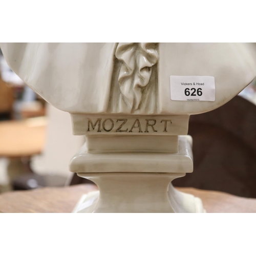 626 - Mozart bust by Chmozart approx  45 cm high