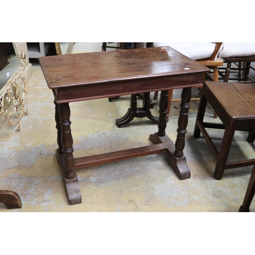654 - Rustic period style side table, approx 62cm H x 73cm W x 41cm D