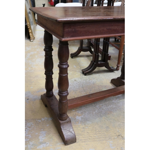 654 - Rustic period style side table, approx 62cm H x 73cm W x 41cm D