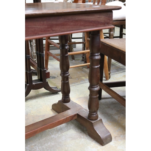 654 - Rustic period style side table, approx 62cm H x 73cm W x 41cm D