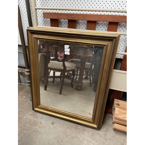 669 - Gilt surround framed mirror, approx 71cm x 82cm