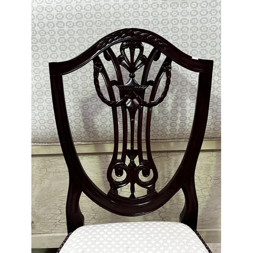 698 - Antique style shield back chair