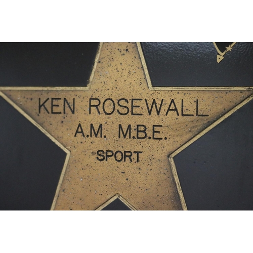 1316 - Framed award, THE AUSTRALIAN WALK OF FAME INDUCTEE COMMITTEE PROUDLY PRESENTED TO Ken Rosewall A.M. ... 