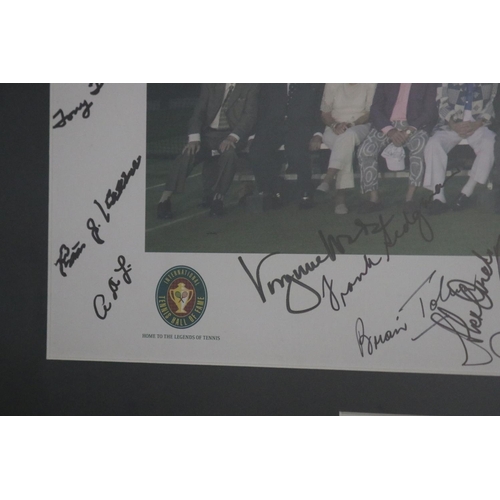 1342 - International Tennis Hall of Fame, Celebrating 50 Years 1954-2004. Signatures & photo to include Ton... 