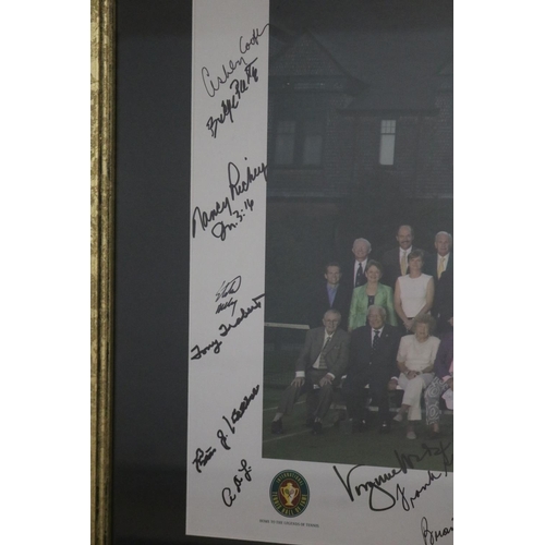 1342 - International Tennis Hall of Fame, Celebrating 50 Years 1954-2004. Signatures & photo to include Ton... 