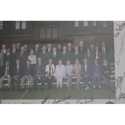 1342 - International Tennis Hall of Fame, Celebrating 50 Years 1954-2004. Signatures & photo to include Ton... 