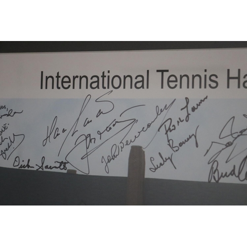 1342 - International Tennis Hall of Fame, Celebrating 50 Years 1954-2004. Signatures & photo to include Ton... 