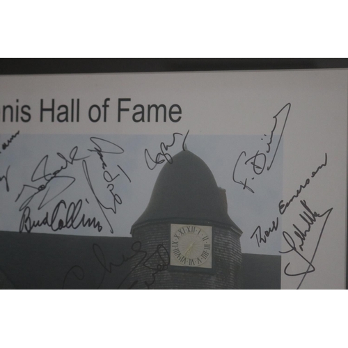 1342 - International Tennis Hall of Fame, Celebrating 50 Years 1954-2004. Signatures & photo to include Ton... 