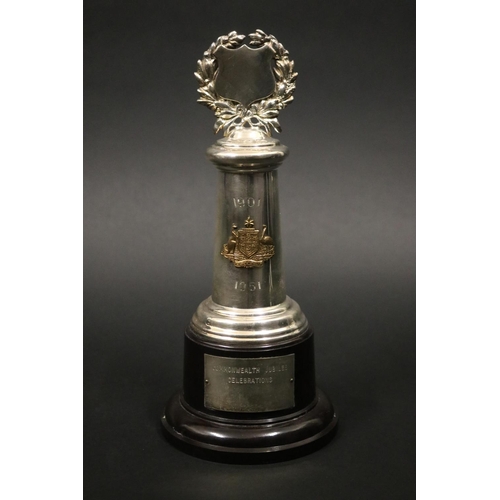 1150 - 1951 Commonwealth Jubilee Celebrations trophy, Australian Coat-of-Arms, inscribed 1901 - 1951. COMMO... 