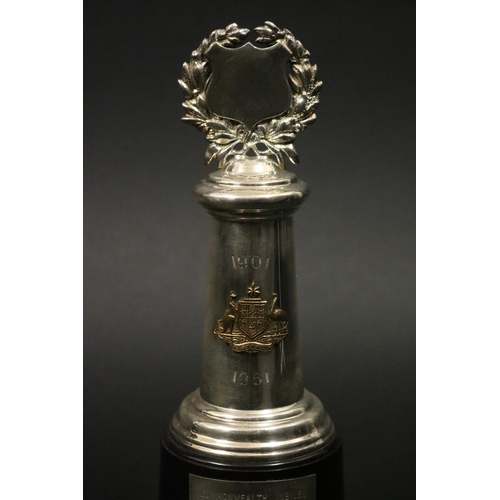 1150 - 1951 Commonwealth Jubilee Celebrations trophy, Australian Coat-of-Arms, inscribed 1901 - 1951. COMMO... 