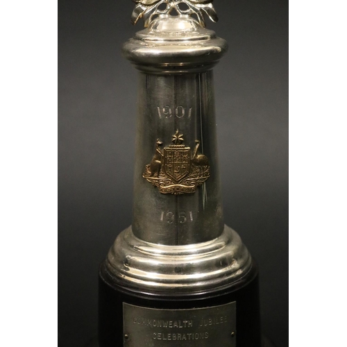 1150 - 1951 Commonwealth Jubilee Celebrations trophy, Australian Coat-of-Arms, inscribed 1901 - 1951. COMMO... 