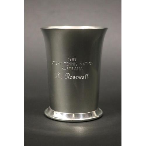 1188 - Presentation trophy, inscribed 1999 GREAT TENNIS NATION AUSTRALIA Ken Rosewall. Tiffany & Co. Approx... 