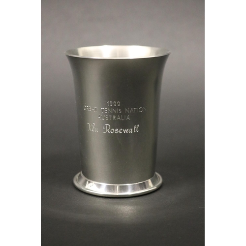 1188 - Presentation trophy, inscribed 1999 GREAT TENNIS NATION AUSTRALIA Ken Rosewall. Tiffany & Co. Approx... 