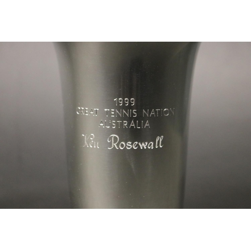 1188 - Presentation trophy, inscribed 1999 GREAT TENNIS NATION AUSTRALIA Ken Rosewall. Tiffany & Co. Approx... 