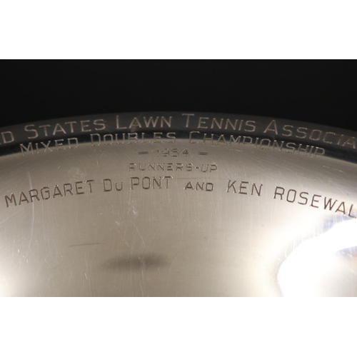 1045 - US OPEN. Tennis trophy in the form a bowl. Inscribed, UNITED STATES LAWN TENNIS ASSOCIATION MIXED DO... 