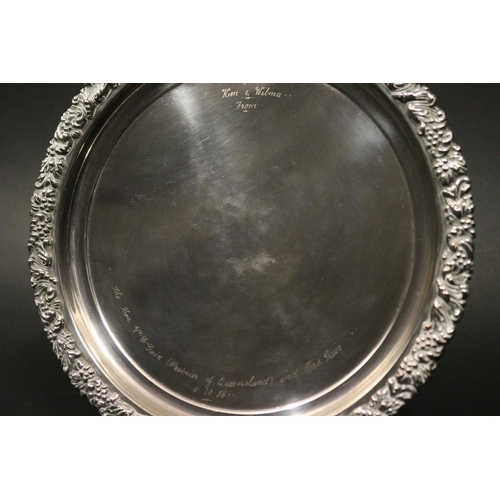 1311 - Presentation trophy, inscribed To Ken & Wilma From The Hon V C Gair (Premier of Queensland) and Mrs ... 
