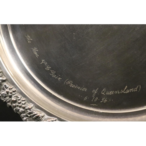 1311 - Presentation trophy, inscribed To Ken & Wilma From The Hon V C Gair (Premier of Queensland) and Mrs ... 