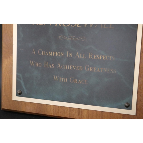 1380 - Two plaques, 1996 Directors Award Farewell Farm tennis Classic Columbia, South Carolina Ken Rosewall... 