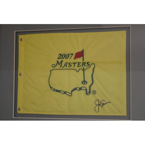 1408 - Framed & signed pin flag from the 2007 Masters, Jack Nicklaus 'The Golden Bear' Approx 83cm x 62cm. ... 