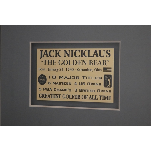 1408 - Framed & signed pin flag from the 2007 Masters, Jack Nicklaus 'The Golden Bear' Approx 83cm x 62cm. ... 