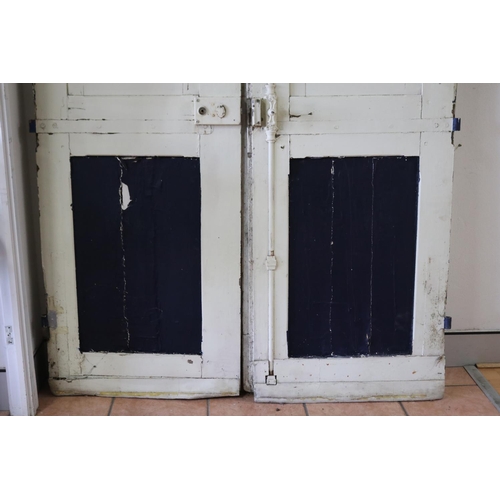 16 - Pair of early 19th century French doors, original locks and mounts, approx 196cm H x 62cm W and 196c... 