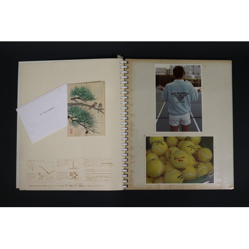 1210 - Photo album to include the photographs from the Ken Rosewall Japanese tennis clinic tour in 1984. Th... 