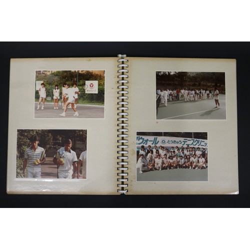 1210 - Photo album to include the photographs from the Ken Rosewall Japanese tennis clinic tour in 1984. Th... 