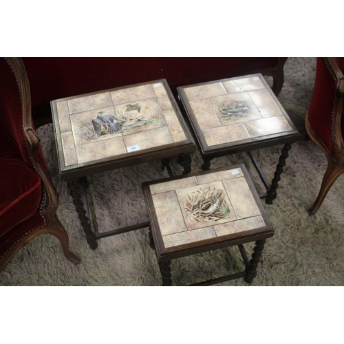 71 - Nest of three Danish coffee tables, approx 49cm H x 42cm W x 35cm D and smaller (3)